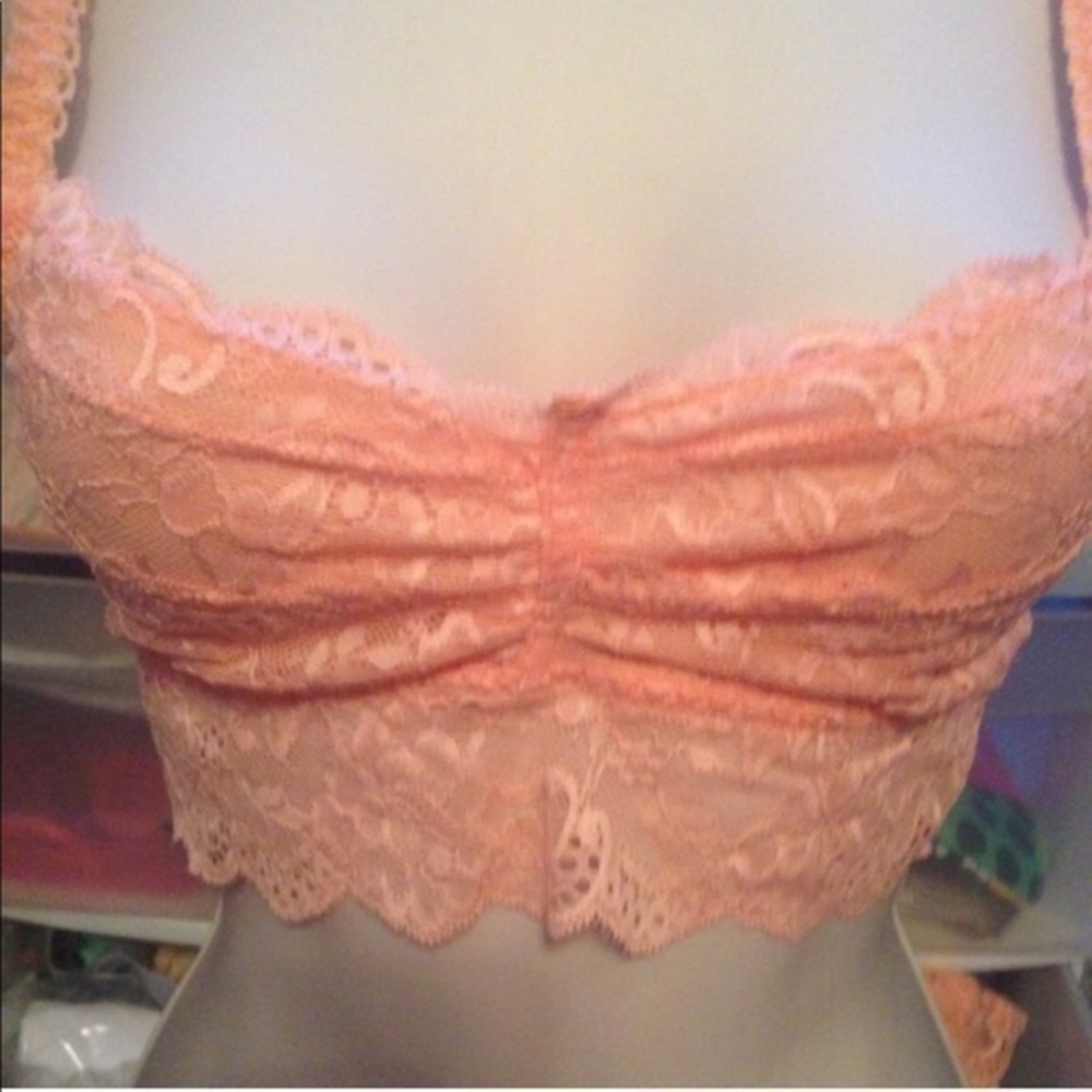 💛Peach long line bralette